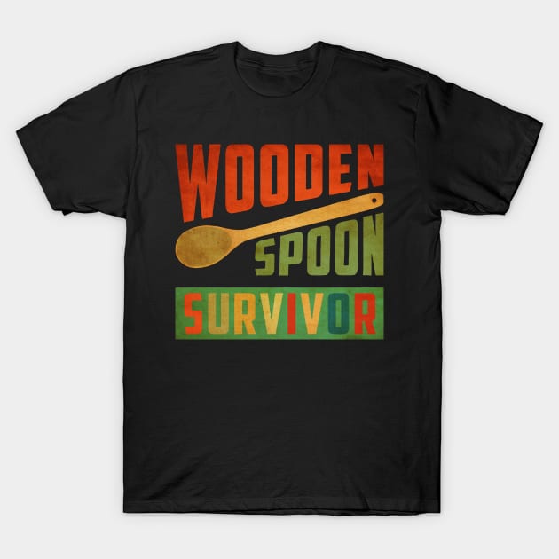 Wooden Spoon Survivor Retrocolor T-Shirt by den.make